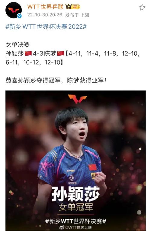 孙颖莎下次比赛什么时候，孙颖莎下一场比赛什么时候？