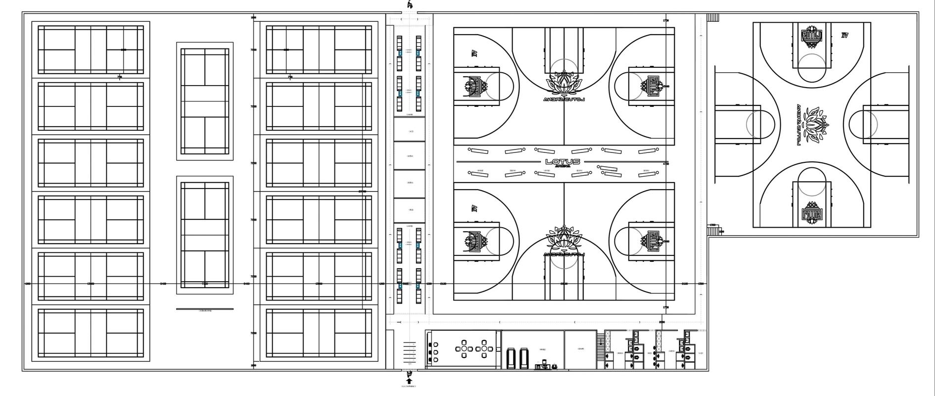 篮球场施工资料全套，篮球场施工详图？